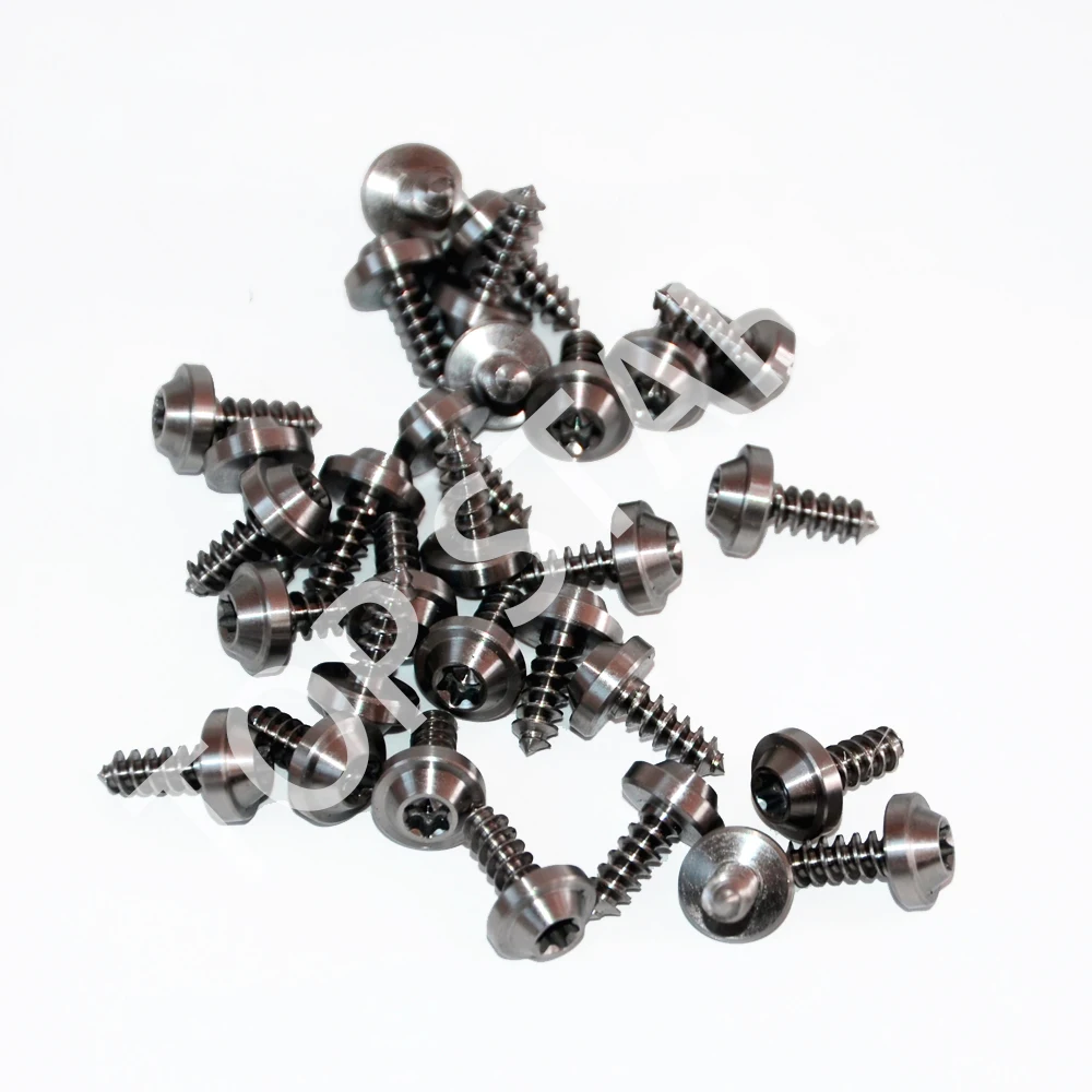10PCS Self Tapping Screws M5 X 20 mm GR5 Titanium Flange Self Tapping