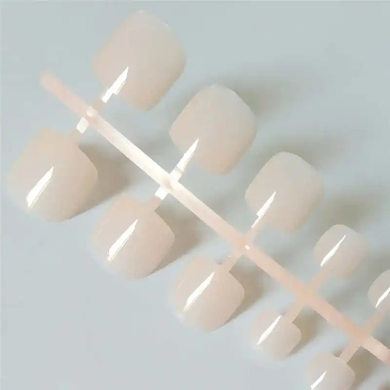 

24pcs Pure Color Square Press On Toe nails Clear Nude Short Fake Nails For Feet Artificial Nature Nail False Tips Manicure