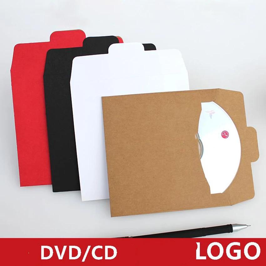 

50pcs Square 12.5x12.5cm Disc Cd Sleeve 250gsm Kraft Paper Dvd Bag Cover Packaging Envelopes Pack Boxes Wedding Party Favor