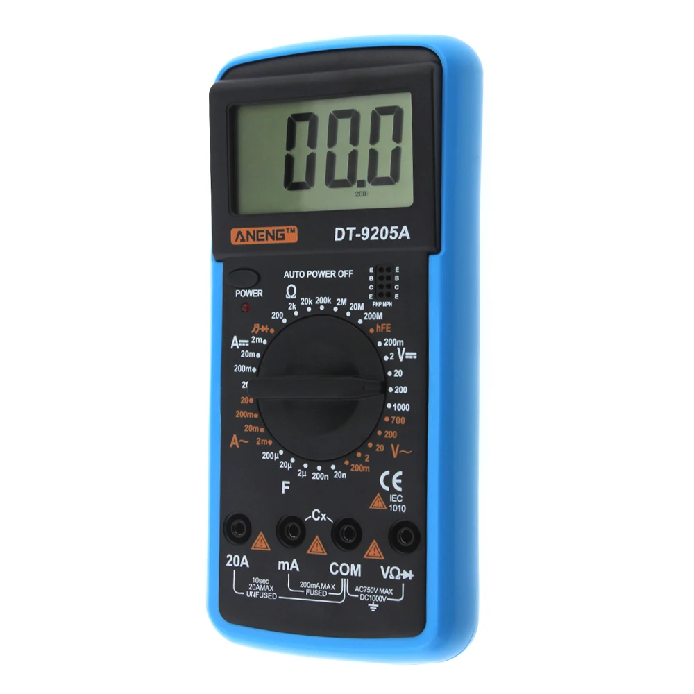 ANENG DT9205A мультиметр цифровой тестер digital multimeter щупы для мультиметра транзистор цифровой тестер Мультиметр multimetr мультитестер мултиметр rm409b