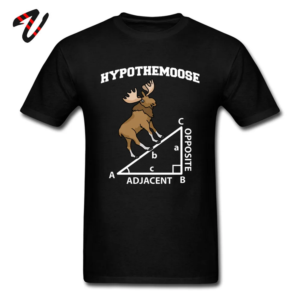 

Pythagoras HYPOTHEMOOSE Math Mathematics Adjacent Printed Tshirts Mens Geometric Triangle Summer Classic Elk Deer T Shirt