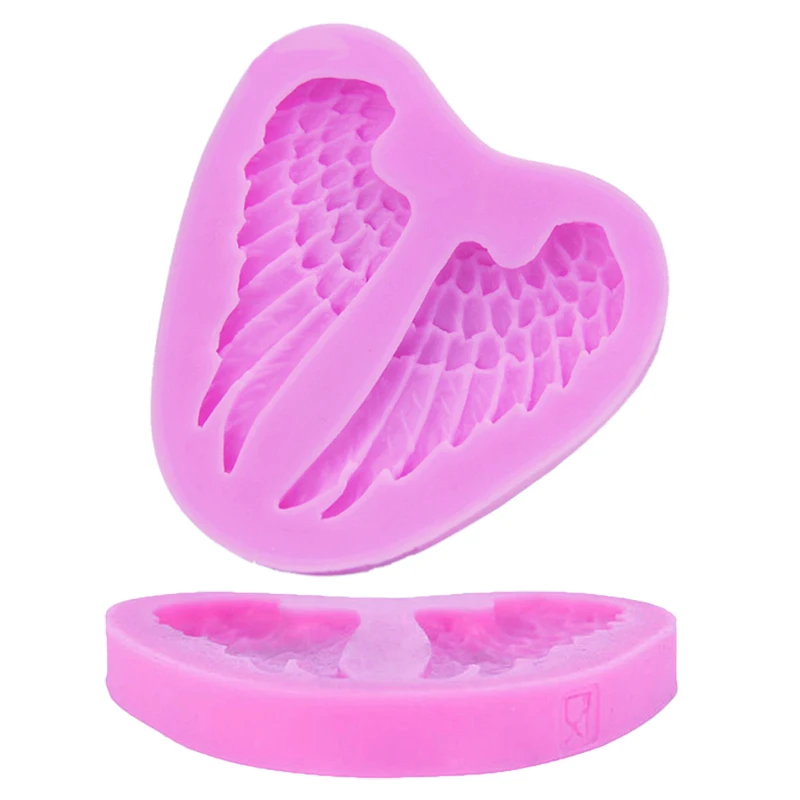 

Beautiful Angel Wings shape Silicone 3D Mold Cookware Dining Bar Non-Stick Cake Decorating fondant soap mold GF055