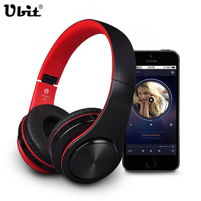 

Ubit B3 Headphones Bluetooth Headset Earphone Wireless Headphone Stereo Foldable Sport Microphone Headband Handfree MP3 Player