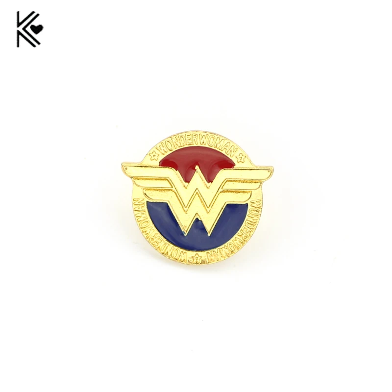 

2017 HOT Movie Marvel Super Hero Brooch Wonder Women Round Brooch Pins Button Badges Birthday Present Gift For Women And Men