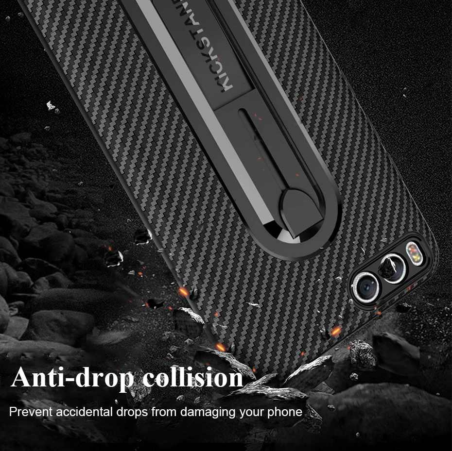 Carbon fiber case with bracket holder for Xiaomi Mi5X Mi6 Note3 Soft TPU shocklproof back Stand Redmi 4X 6 6A Note 4 |