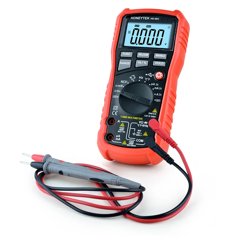 HK68C Multimeter Meter Current ACDC Voltage Resistance Capacitance Frequency Temperature Tester Detection (21)