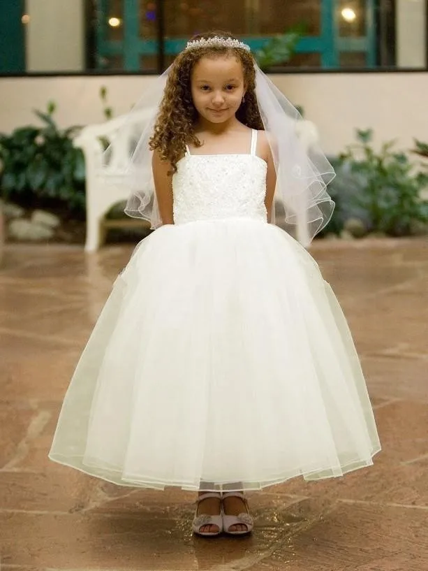 Ball Gown Flower Girls Dresses For Kids Evening Gowns Ankle Length