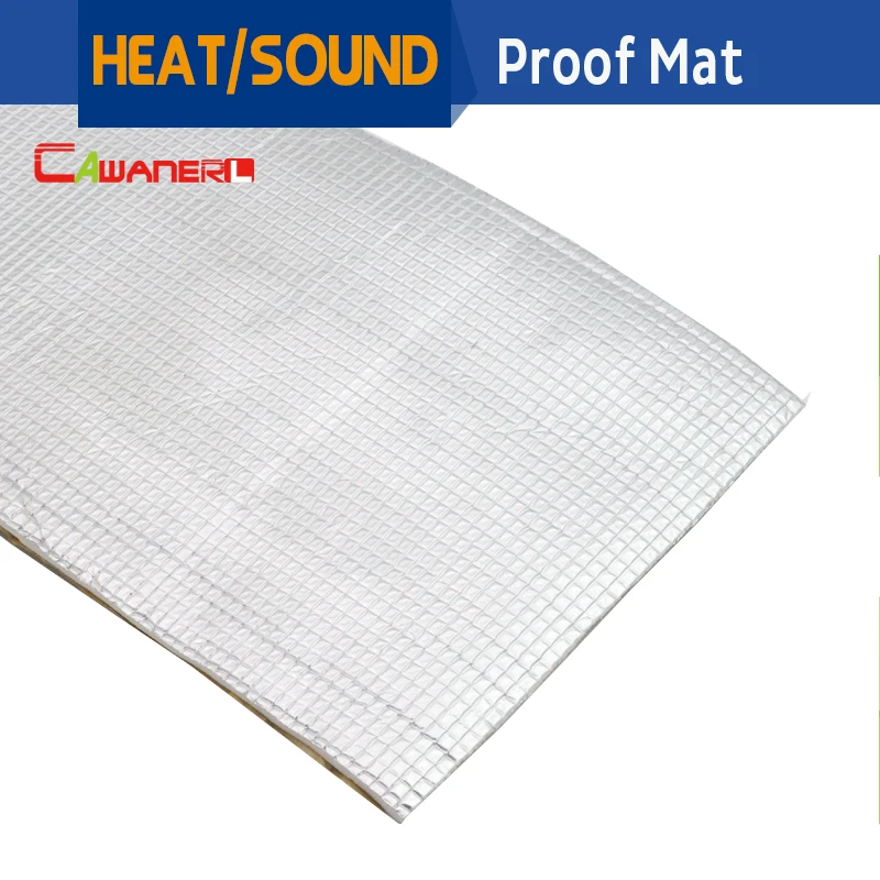 

Cawanerl 1 Piece 20CM X 100CM Car Body Sound Heat Insulation Deadening Mat Deadener Cotton Pad Noise Control Aluminum Foil