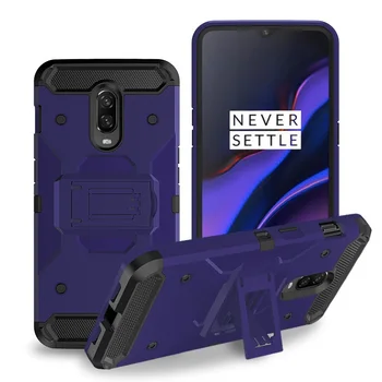 

Tough Armor Phone Cover For Oneplus 6T Heavy Duty Hybrid Impact Shockproof Protective Stand Case For Oneplus 6T Slim Coque