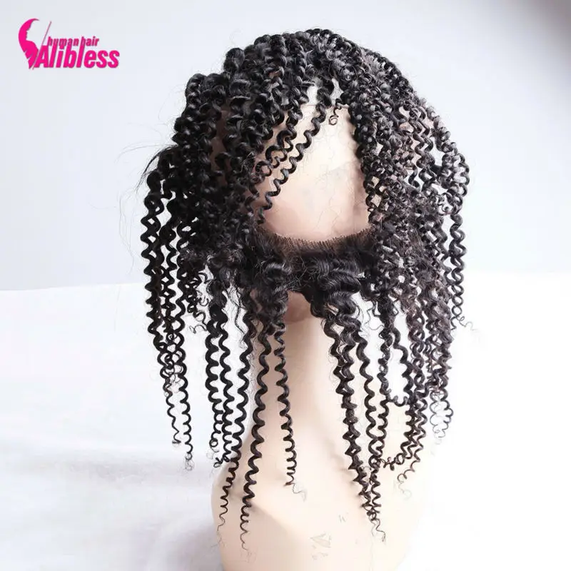 

Peruvian 360 Frontal Kinky Curly Virgin Human Hair 360 Lace Frontal Closure With Baby Hair Pre Plucked Lace Frontal Band Hair