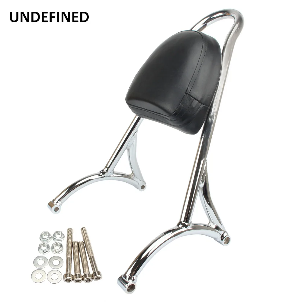 Burly Short Sissy Bar Rear Passenger Backrest Pad for Harley Sportster