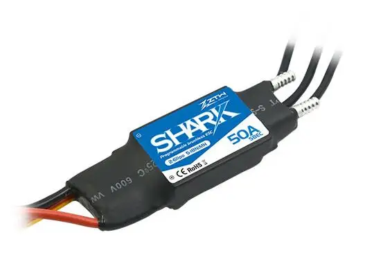 ZTW Shark 50A BEC водонепроницаемый бесщеточный ESC для лодки с системой водяного