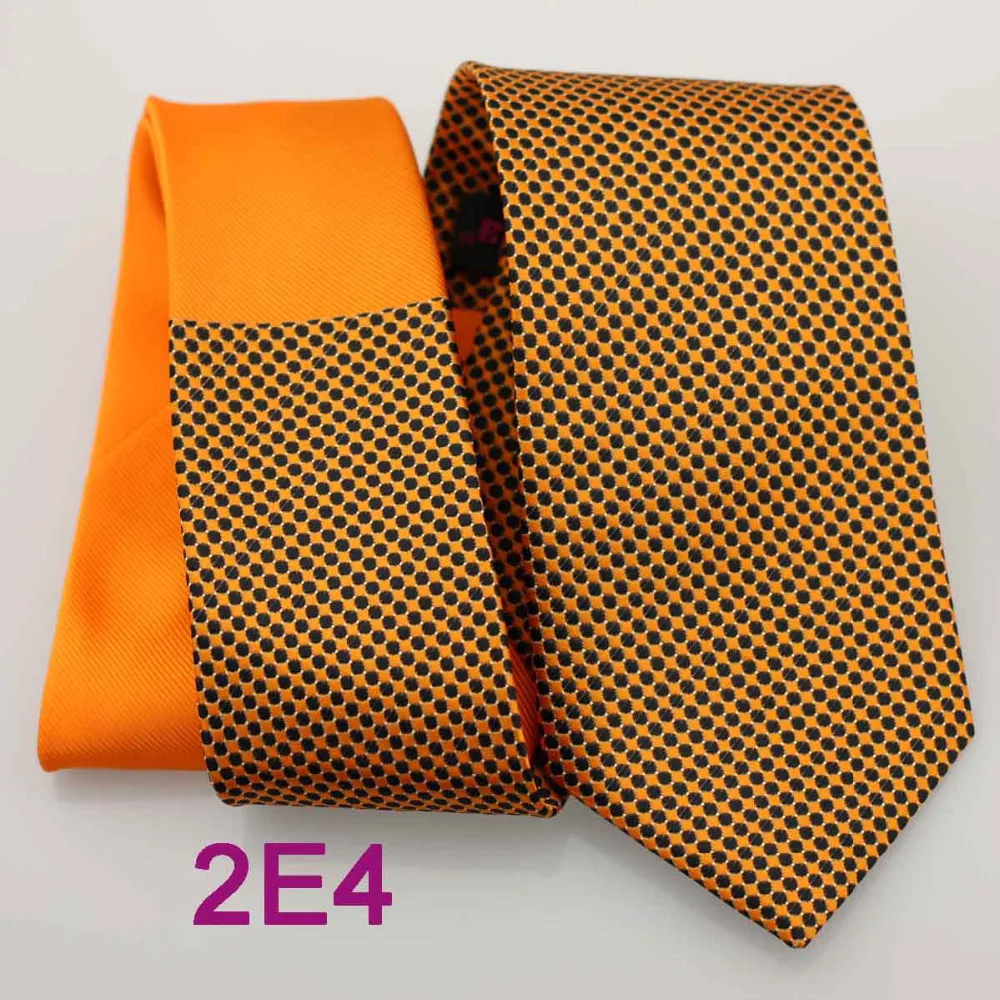 Coachella мужские галстуки оранжевый узел контрастность оранжевый черные пятна горошек тканые галстук формальное шеи галстук для новинка 2E4