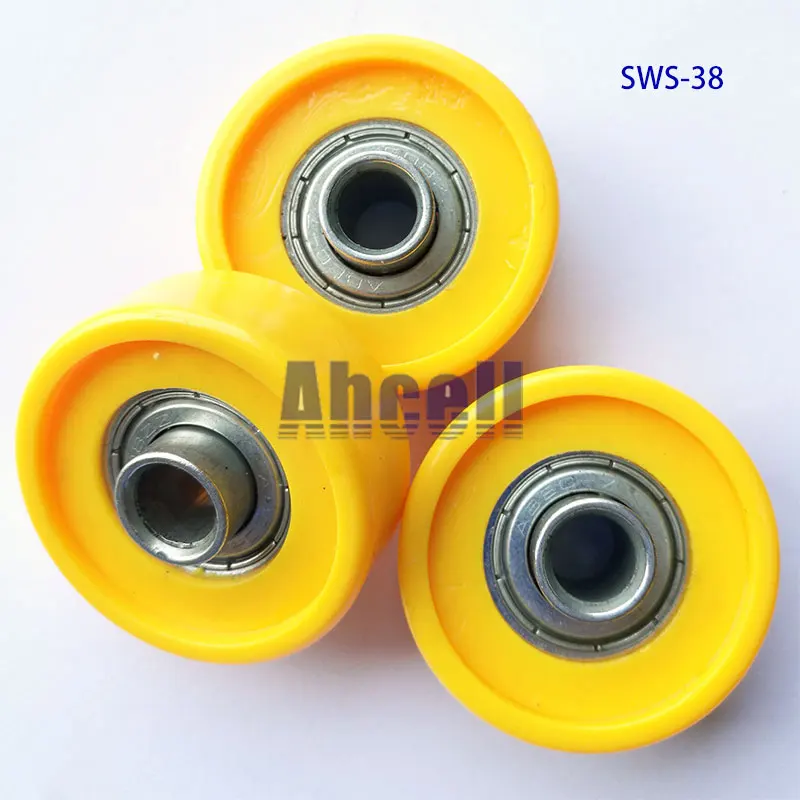

Free Shipping 10pcs 38mm Diameter Ball Bearing inside Plastic Roller belt Transfer POM transport parts fly skates Conveyor Wheel