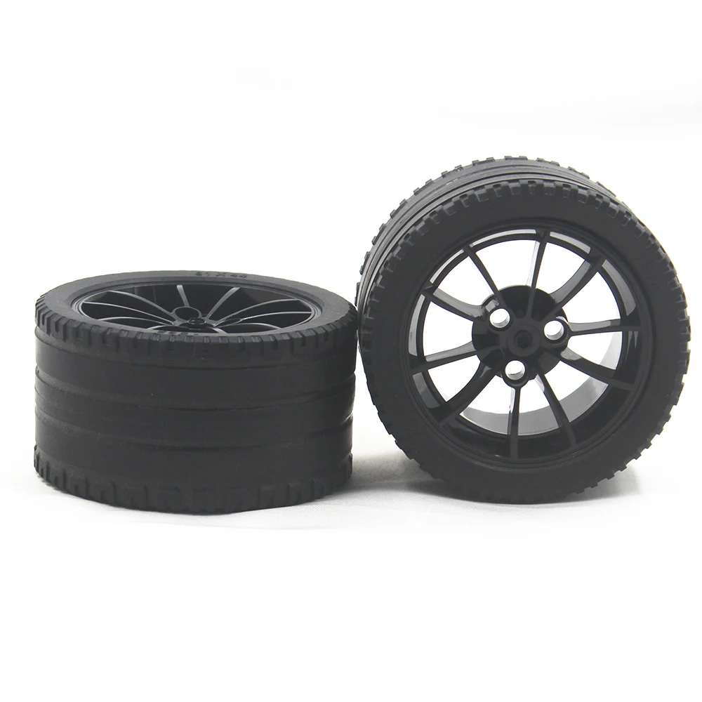 

ETFOM MOC Technic Parts 1pcs TYRE LOW WIDE DIA. 81X44 & RIM WIDE DIA 62.3X42 W/ 4.85 HOLE compatible with lego 23799 & 23800