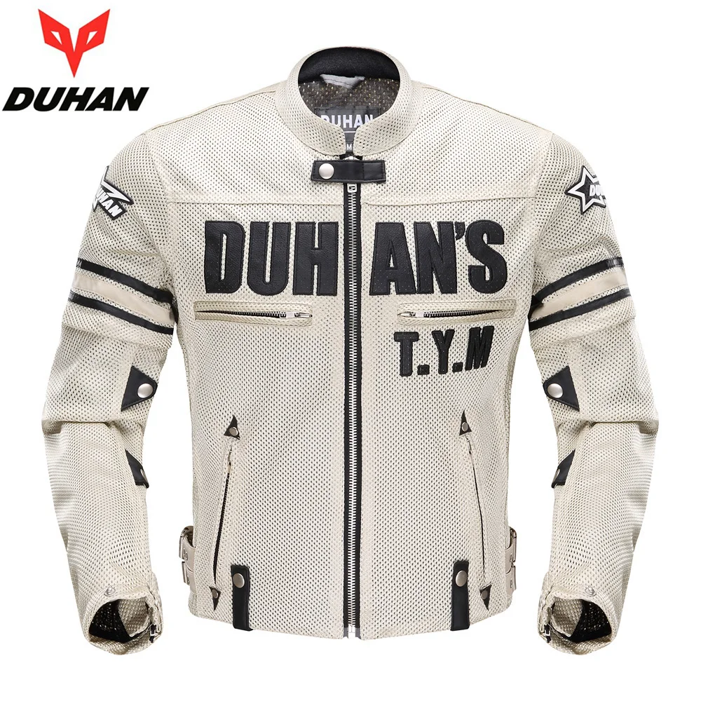 

Genuine DUHAN Motorcycle Mesh Jacket breathable Drop resistance jackets racing clothing bike Protective gear protection jacket