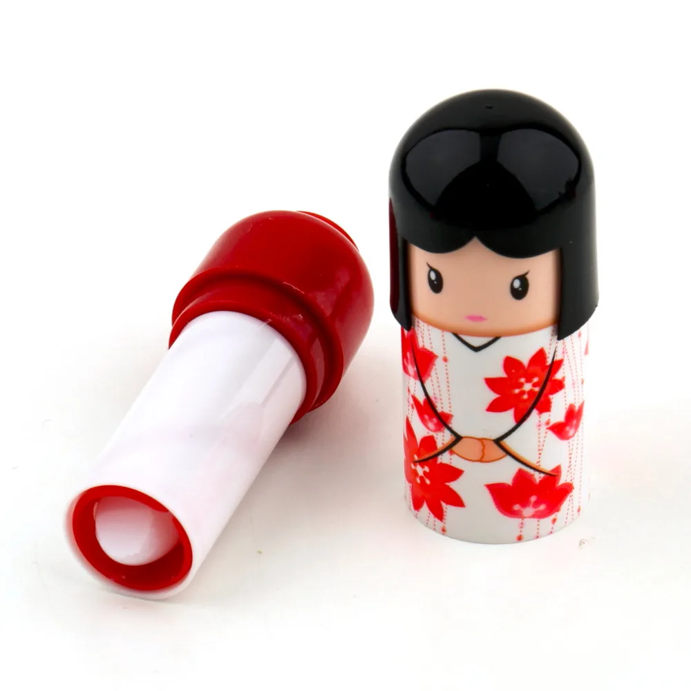 

Kimono Doll Lipstick Cute Lovely Pattern Gift For Girl Lady Colorful Girl Lip Balm New Year Pretty Present