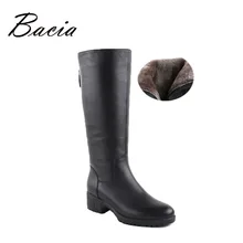 Bacia Winter Boots Wool Fur Inside Warm Shoes Women Luxury Genuine Leather Shoes Handmade Russia Boots Footwear Botas VB031