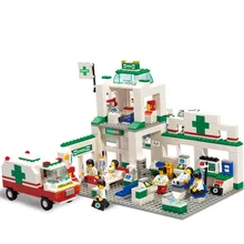 Model building kits compatible with lego city Hospitals 3D blocks Educational model & building toys hobbies for children