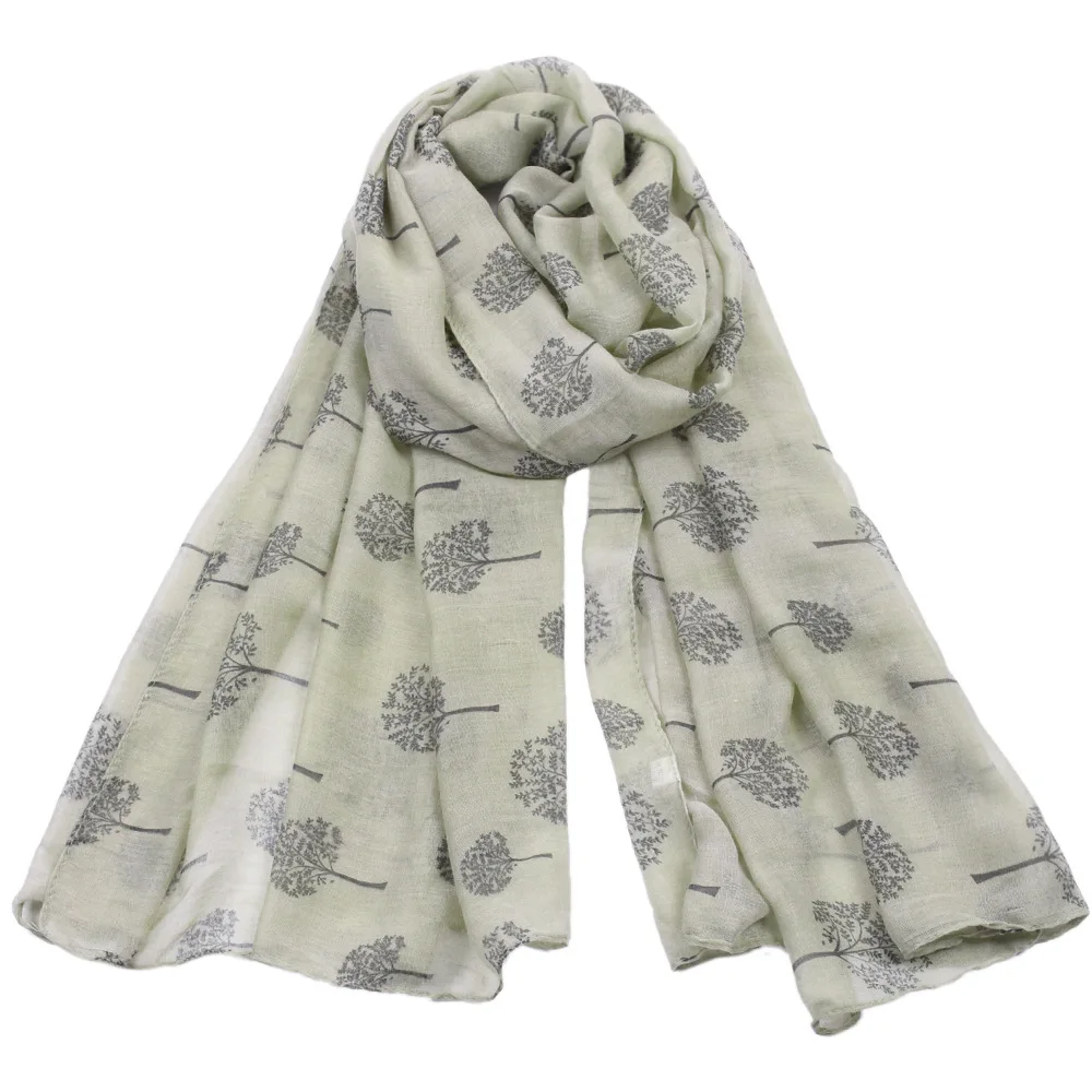 

Mulberry Tree Pattern Blue Scarf Spring Summer Scarf Printed Scarves Gifts for Mother Women Pashmina Christmas Gifts