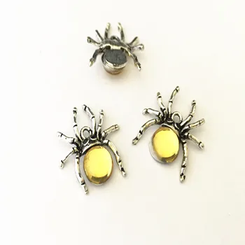 

5pcs/lot Antique Silver Spider Pendant Charms necklace pendant mini pendant connector Charms accessories 20mmx25mm