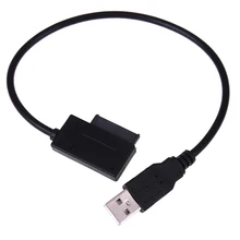 Adaptateur de câble Usb à 7 + 6 13 broches, 35cm, pour disque optique Sata/ide Cd Dvd Rom, pour ordinateur portable