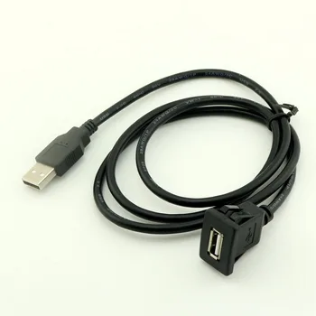 

3FT 1M/2M 6FT Car Dashboard Flush Panel Mount USB 2.0 A Male to Female Socket Extension Adapter Lead Cable For Boat Motorcycle