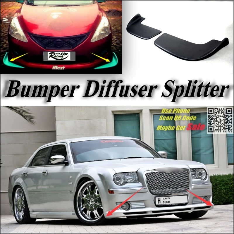 Автомобиль Splitter Диффузор Бампер Canard Lip Для Chrysler 300 300C Для Lancia Thema Tuning Body Kit/Передний Дефлектор Автомобиля Уменьшить Жировые