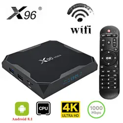 X96Max Smart ТВ коробка Android 8,1 Amlogic S905X2 4 ядра 4 ГБ 64 ГБ 2,4 г и 5 ГГц Wifi BT 1000 м H.265 4 К телеприставке X96 Max мини-поле