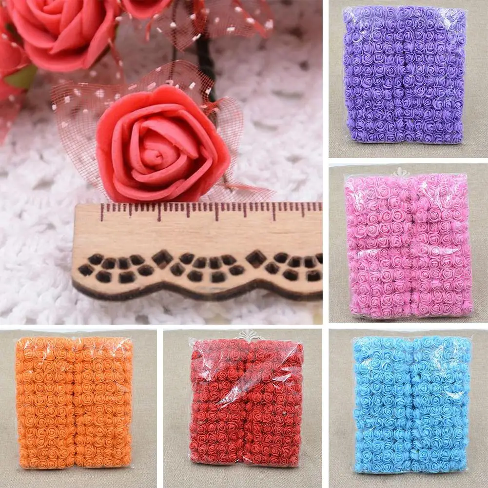 

New arrival 72pcs Foam Rose Artificial Flower Bouquet Multicolor Rose Wedding Flower Decoration Scrapbooking Fake Rose Flower