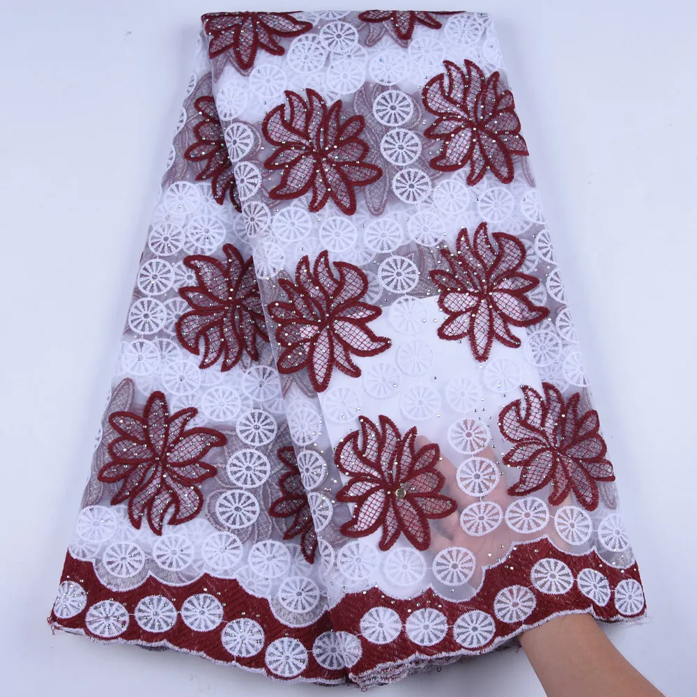 

High Quality Milk Silk Lace Fabric Latest African Dry Milk Silk Lace Fabric With Stones For Nigerian Dress French Mesh LaceF1608