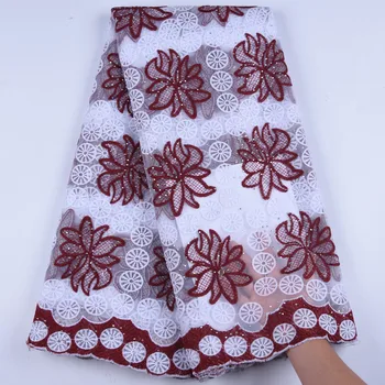 

High Quality Milk Silk Lace Fabric Latest African Dry Milk Silk Lace Fabric With Stones For Nigerian Dress French Mesh LaceF1608