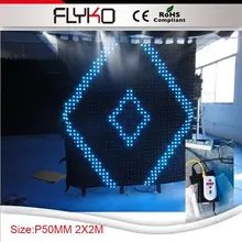 Aliexpress продвижение P50 2x2 м этап фон LED Видение занавес