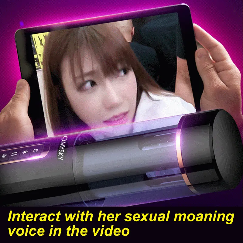 New Arrival Full Intelligent Bluetooth Sensing Telescopic Male Masturbator Real Voice Interactive Sex Machine Adult Sex Toys Men