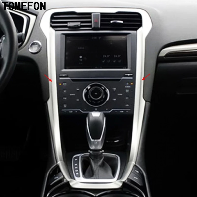 TOMEFON для Ford Mondeo 2013 ABS углеродное волокно дерево цвет передний интерьер автомобиля