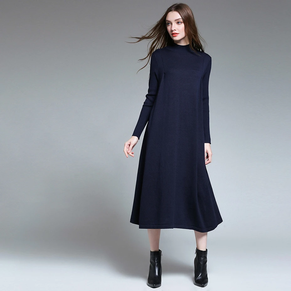 oversized midi sweater dress