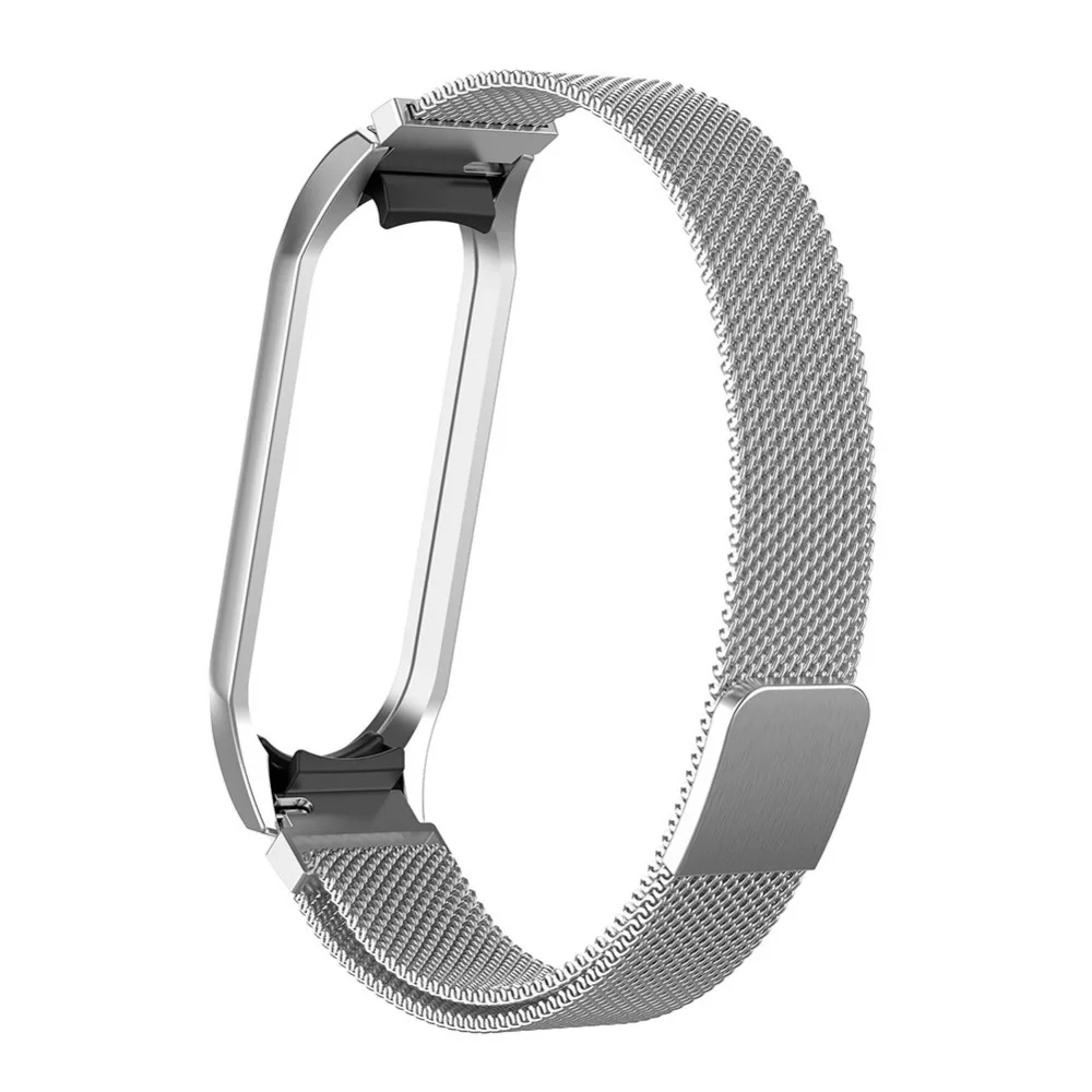 Milanese Magnet metal watch strap for xiaomi Mi band 3/4 band for xiaomi wristband replacement stainless steel bracelet miband 3