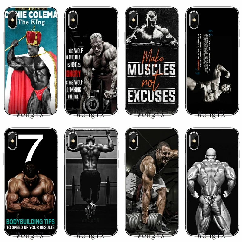 

For Samsung Galaxy S3 S4 S5 S6 S7 edge S8 S9 Plus mini Note 3 4 5 8 Bodybuilding Gym Fitness muscles Luxury Soft phone case