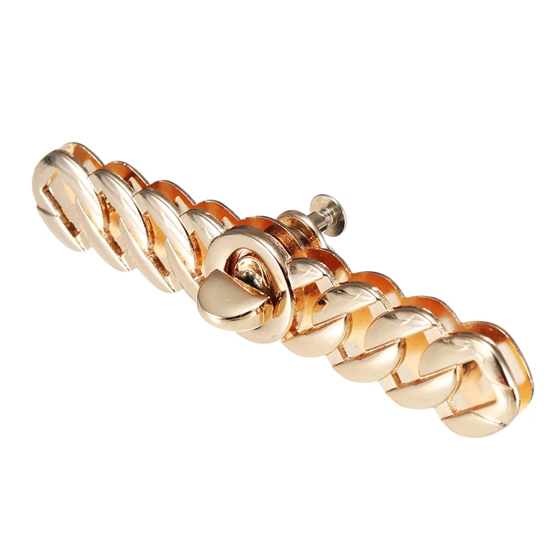 

Osmond Long Design Metal Tone Snap Clasp Buckle Twist Turn Lock Snap Clasps/Closure for Bag Accessories Parts Gold Alloy 1pcs