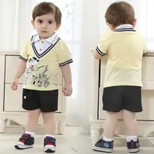 kids clothes free shipping baby summer suits cotton shortsleeve shirt boutique wholesale clothing sport baby suit