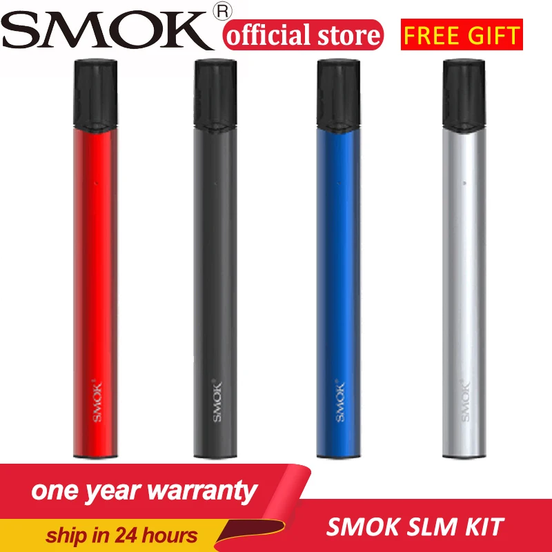 

In stock! New SMOK SLM Stick Thick Vapor Pod Starter Kit 250mAh electronic cigarette kit small vape pen SLM Kit Vaporizer