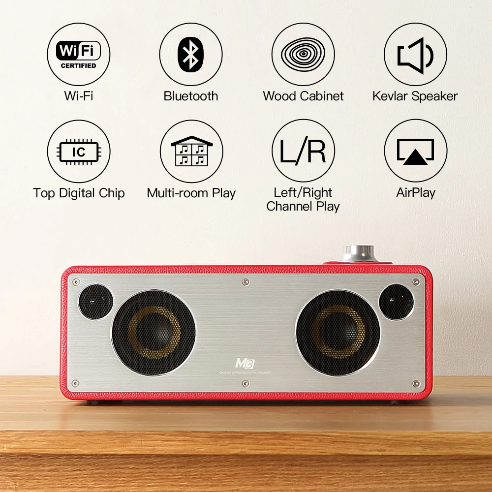 GGMM M3 40 Вт Bluetooth динамик беспроводной wifi тяжелый бас HiFi аудио сабвуфер лучший