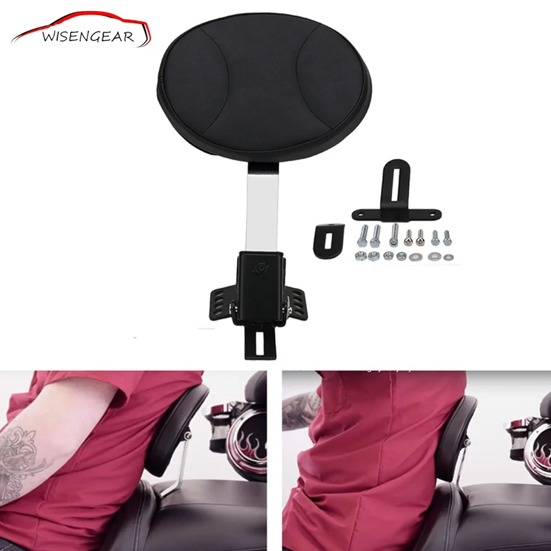 

Motocycle Adjustable Plug In Driver Rider Backrest For Harley Davidson Touring 1997 - 2016 Electra Glide C/5