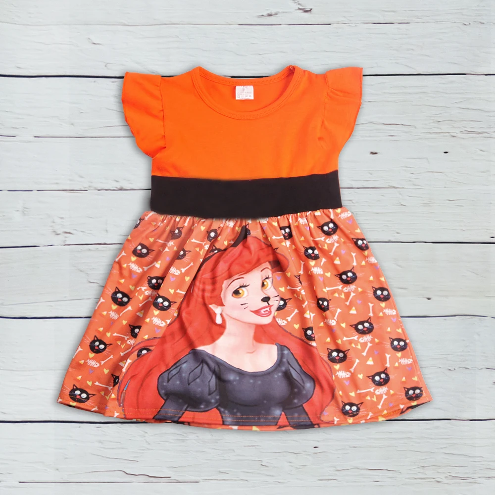 

Baby Girls Summer Dress Halloween Outfit CONICE NINI Print Cotton Princess Spring Ruffle Cute Dress Clothing Boutique Kids