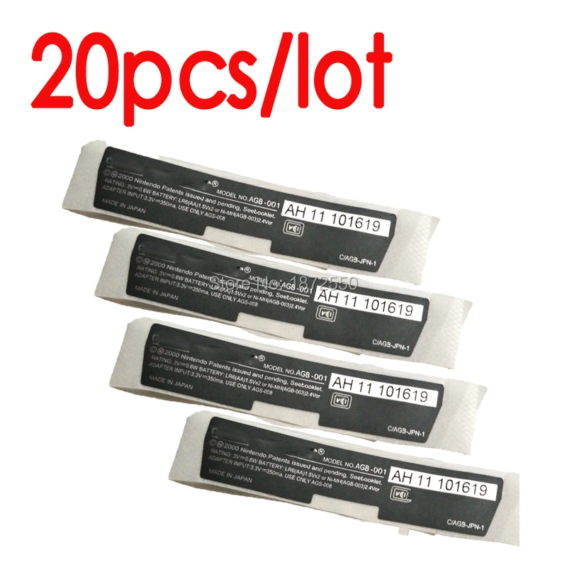 

20pcs/lot Label Labeling Sign for GameBoyAdvance Console Replacement DIY AGS101 Back Sticker Battery Cover Color Advance Pocket