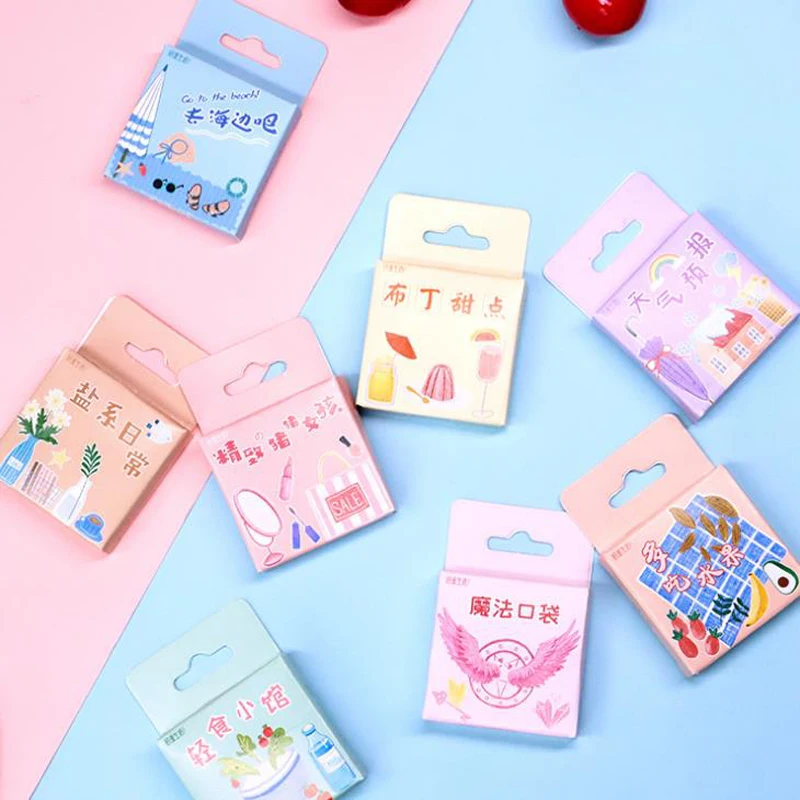 

45 Pcs/pack Cute Food Dessert Fruits Weather Stickers DIY Decorative Diary Scrapbooking Album Stationery Label Sticker Gift