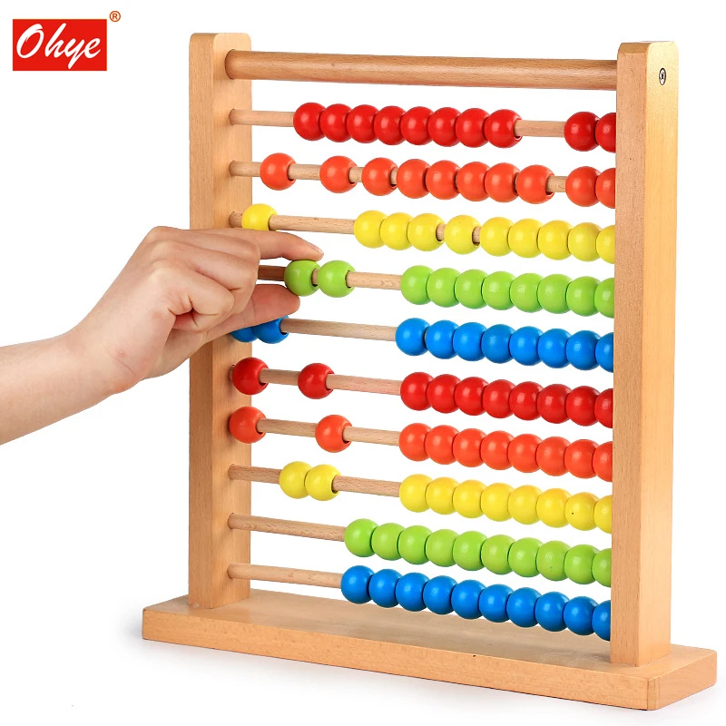 Wooden Counting Abacus Beads Toy Counter Educational Math Toy Learning Kids