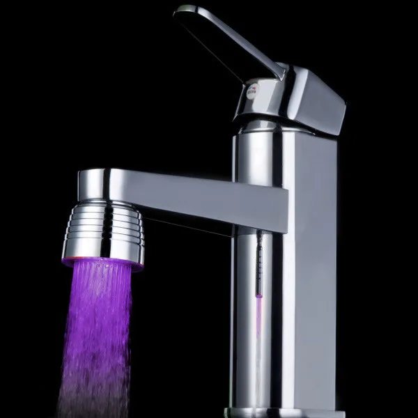 Glow LED Light Water saving shower head Stream Faucet Tap 12