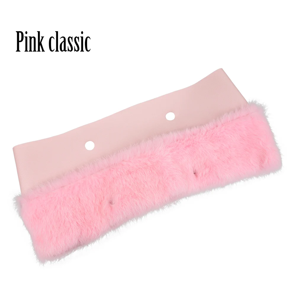 Tanqu плюшевой отделкой для O BAG термальность плюшевое украшение кроличий мех подходит классический большой мини Obag - Цвет: Pink classic