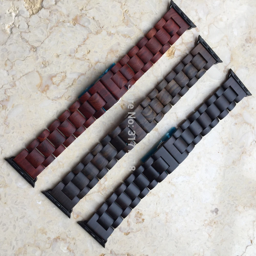 Ремешок деревянный для Apple Watch band 38 мм 42 Series 1 2 3 | Наручные часы